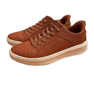 Skechers Men's Tan Leather Sneakers